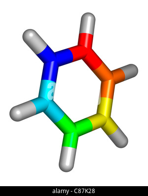 Idrocarburi aromatici Benzene anello molecolare Foto Stock