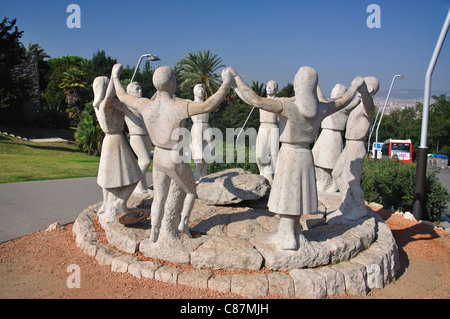 Monumento de la Sardana, Jardin de Joan Brossa, Montjuïc, Barcellona, provincia di Barcelona, Catalogna, Spagna Foto Stock