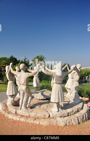 Monumento de la Sardana, Jardin de Joan Brossa, Montjuïc, Barcellona, provincia di Barcelona, Catalogna, Spagna Foto Stock