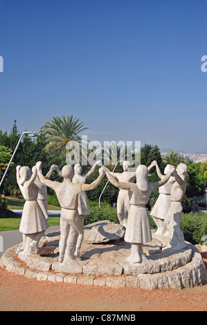 Monumento de la Sardana, Jardin de Joan Brossa, Montjuïc, Barcellona, provincia di Barcelona, Catalogna, Spagna Foto Stock