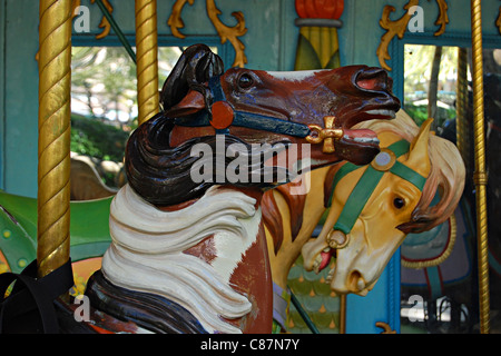 Giostra, Bryant Park di New York City Foto Stock