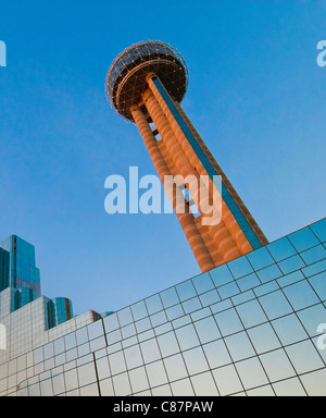 Reunion Tower, costruito 1978, un punto di riferimento di Dallas, Dallas, Texas, Stati Uniti d'America Foto Stock