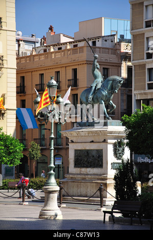Monumento a Joan Prim, Praça de Prim, Reus, provincia di Tarragona Catalogna Foto Stock