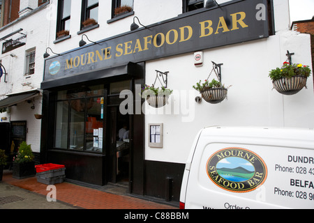 Mourne seafood bar in Belfast City Centre Irlanda del Nord Regno Unito Foto Stock