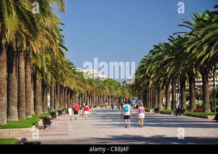 Paseig de Jaime 1, Salou, Costa Daurada, provincia di Tarragona Catalogna Foto Stock