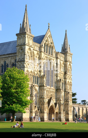 Cattedrale Salisury Salisbury Wiltshire, Inghilterra Foto Stock