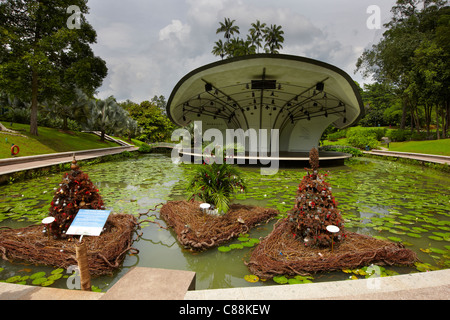 Lago di symphony, Singapore Botanic Gardens Foto Stock