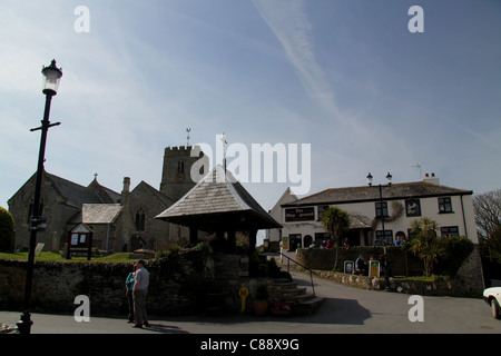 Mortehoe villaggio in North Devon , in Inghilterra, Regno Unito Foto Stock