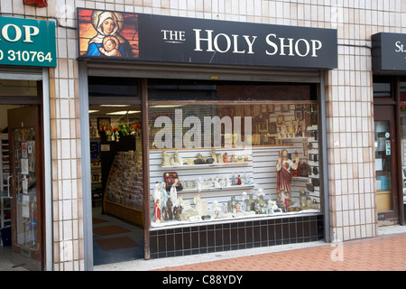 Il negozio di santa cattolica articoli religiosi store in Belfast City Centre Irlanda del Nord Regno Unito Foto Stock