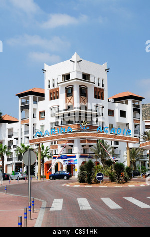 Ingresso alla Marina Sviluppo di Agadir, Agadir, Marocco Foto Stock