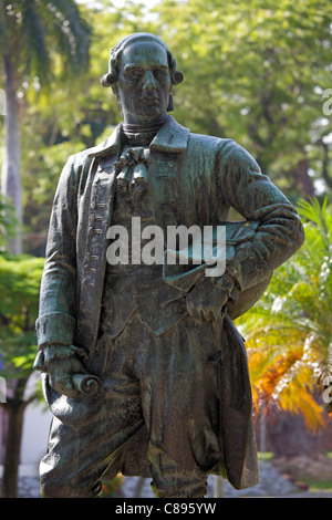 Statua del Capitano Francesco luce interna Forte Cornwallis, Georgetown, Penang, Malaysia Foto Stock