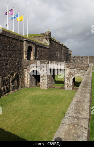 Città di Stirling, in Scozia. La facciata est e ingresso principale dell'orario previsto per il monumento antico Castello di Stirling. Foto Stock