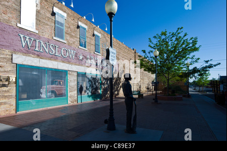 U.S.A. In Arizona, Wislow, muarls sulla rotta 66 Foto Stock