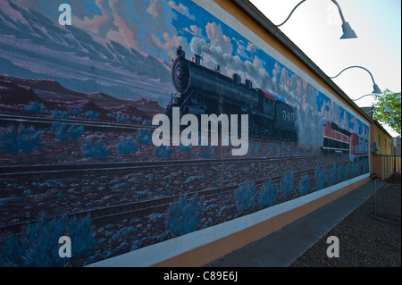 U.S.A. In Arizona, Wislow, muarls sulla rotta 66 Foto Stock