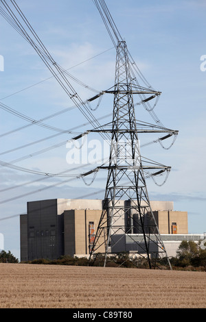 Sizewell, una centrale nucleare, ora in fase di smantellamento, precedentemente gestita da EDF, Suffolk, Regno Unito Foto Stock