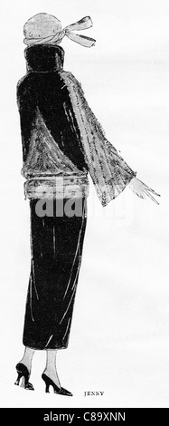 Illustrazione Moda circa 1922. Gli abiti femminili da designer francese Jenny - Jeanne Adele Bernard (1872-1962) Foto Stock