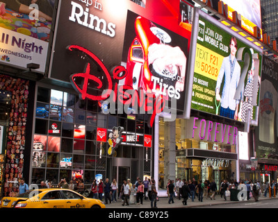 Disney Store Marquee, Times Square NYC Foto Stock