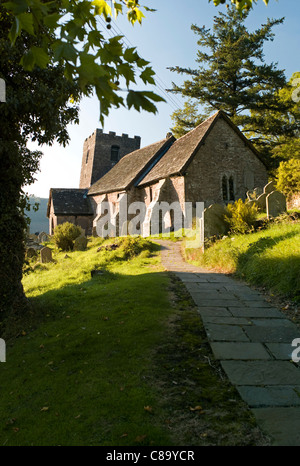 St Martin's church, Cwmyoy, Monmouthshire, Wales UK. Foto Stock