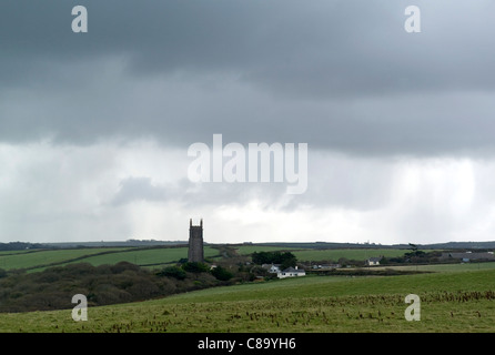 St Nectan è la chiesa, Stoke, vicino Hartland, North Devon, Regno Unito Foto Stock