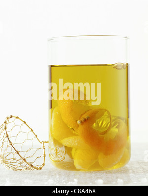 Tangerine pezzi in olio Foto Stock