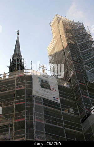 Notre Dame de Reims (Nostra Signora di Reims) è la cattedrale cattolica romana di Reims, Champagne Francia Foto Stock