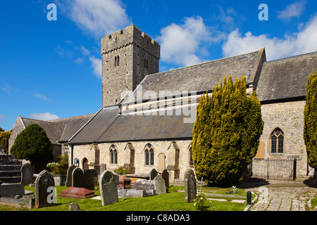 St Illtuds Chiesa, Llantwit Major, Vale of Glamorgan, Wales, Regno Unito Foto Stock