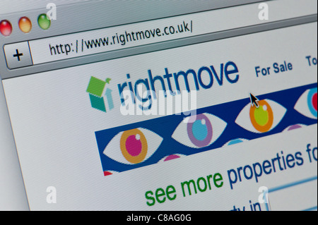 Chiusura del logo Rightmove come visto sul suo sito web. (Solo uso editoriale: -print, TV, e-book e Redazione sito web). Foto Stock