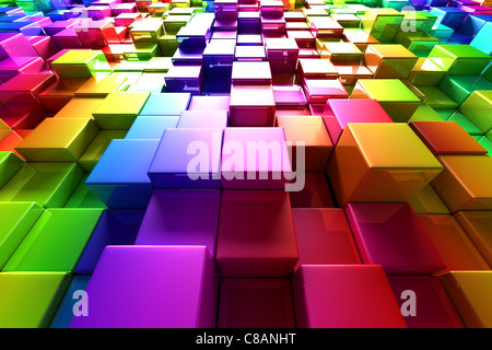 Cubi colorati Foto Stock