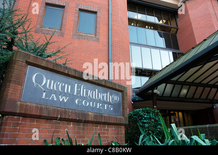 Queen Elizabeth II lawcourt ingresso in Birmingham Foto Stock