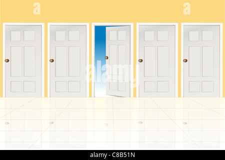 Vettore di 3D PORTE Foto Stock