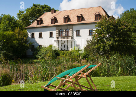 Alten Schloß, Palazzo Vecchio in Fuerst-Pueckler-Park, a Bad Muskau, Germania Foto Stock