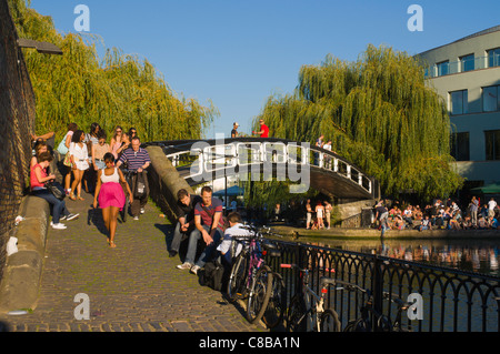 Camden Lock parte del Regent's Canal a Camden Town Londra nord Inghilterra UK Europa Foto Stock