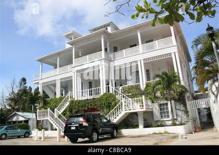 La grande casa hotel, risalente al 1927, Cork Street, Fort George, Belize City, Belize, dei Caraibi e America centrale Foto Stock