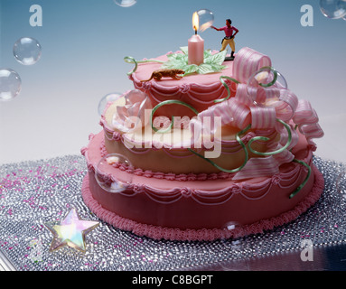 torta di compleanno Foto Stock