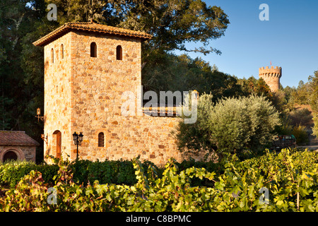 Castello di Amorosa azienda vinicola vicino a Calistoga, la Valle di Napa California USA Foto Stock