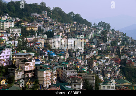 Vista panoramica Gangtok Sikkim India Foto Stock