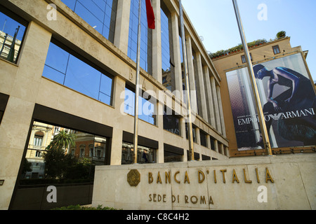 Italia Banca Nazionale, Banca d'Italia in Via XX Settembre in Roma, Italia. Foto Stock