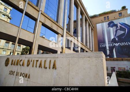 Italia Banca Nazionale, Banca d'Italia in Via XX Settembre in Roma, Italia. Foto Stock