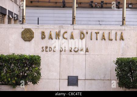 Italia Banca Nazionale, Banca d'Italia in Via XX Settembre in Roma, Italia. Foto Stock