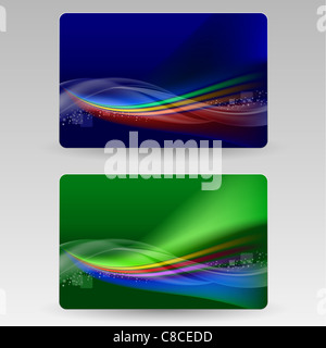 Carte di astratta. Illustrazione per la progettazione su sfondo grigio Foto Stock