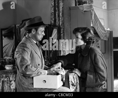 RICHARD WIDMARK, GENE TIERNEY, la notte e la città, 1950 Foto Stock