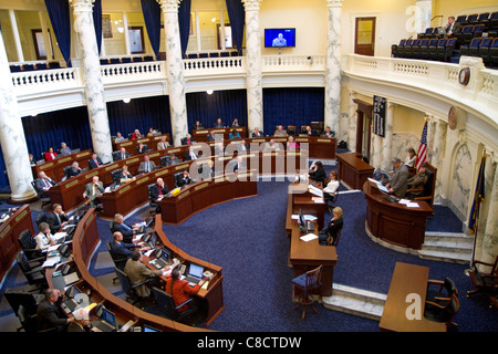 Idaho Casa di rappresentanti nella sessione presso il Campidoglio dell'Idaho si trova a Boise, Idaho, Stati Uniti d'America. Foto Stock