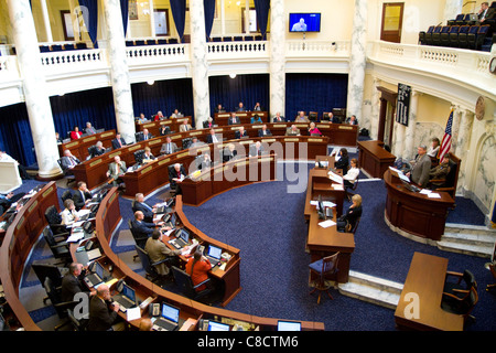 Idaho Casa di rappresentanti nella sessione presso il Campidoglio dell'Idaho si trova a Boise, Idaho, Stati Uniti d'America. Foto Stock