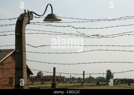 II di Auschwitz Birkenau tedesco campo di lavoro e sterminio nazista in Oświęcim, Polonia. Foto Stock