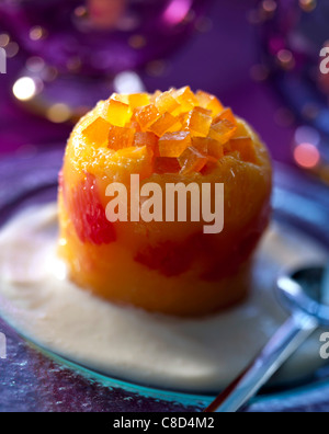 Agrumi e terrina di brandy Foto Stock