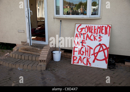 Dale Farm site prima di sfratto, Romany Gypsy e viaggiatore irlandese sito in Crays Hill, Essex, Regno Unito Foto Stock