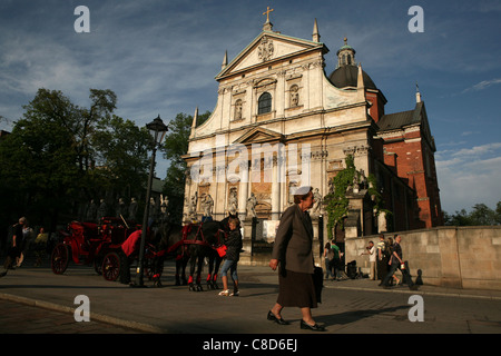 Santi Pietro e Paolo Chiesa nella Città Vecchia di Cracovia, in Polonia. Foto Stock