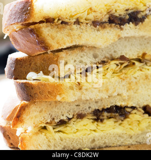 Formaggio e pickle sandwich Foto Stock