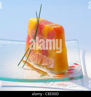 Salmone e agrumi terrina Foto Stock