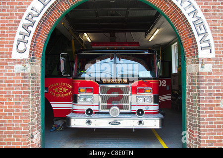 Charleston Vigili del Fuoco, old town Charleston, Carolina del Sud Foto Stock